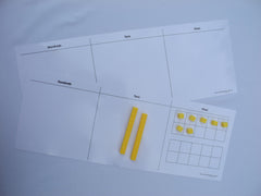 Place Value Mat with Hundreds, Tens and Ones